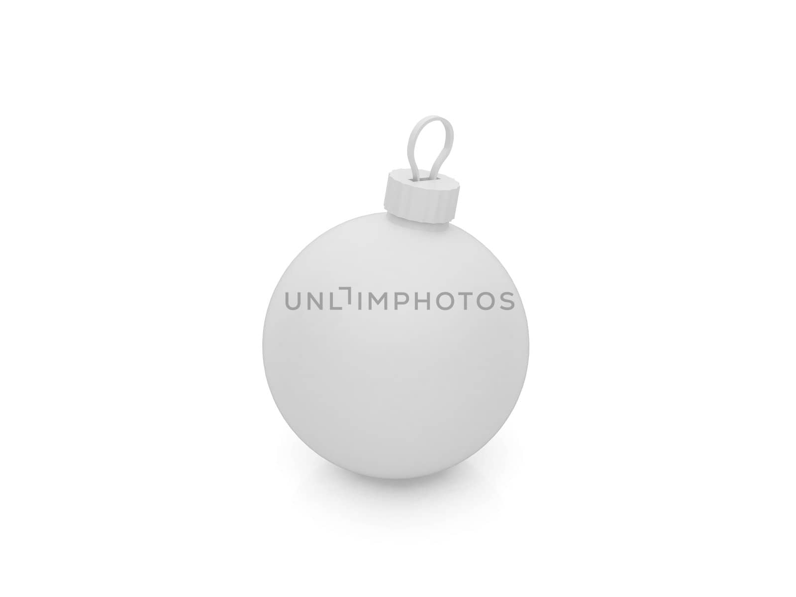 Christmas ball on white background. High resolution image. 3d rendered illustration.