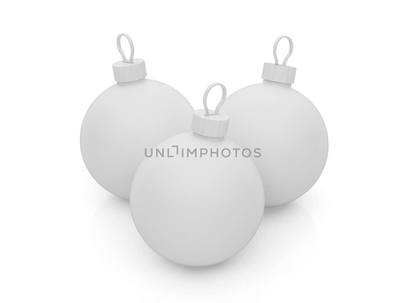 Christmas ball on white background. High resolution image. 3d rendered illustration.