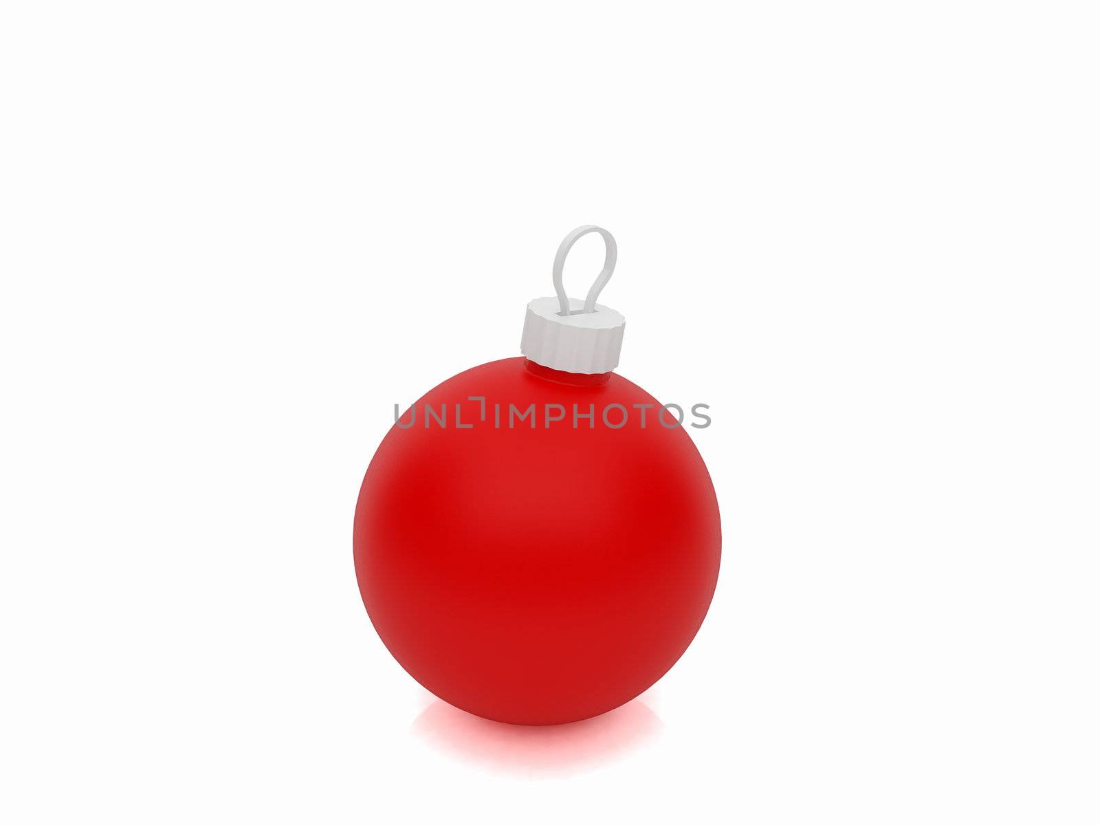 Christmas ball on white background. High resolution image. 3d rendered illustration.