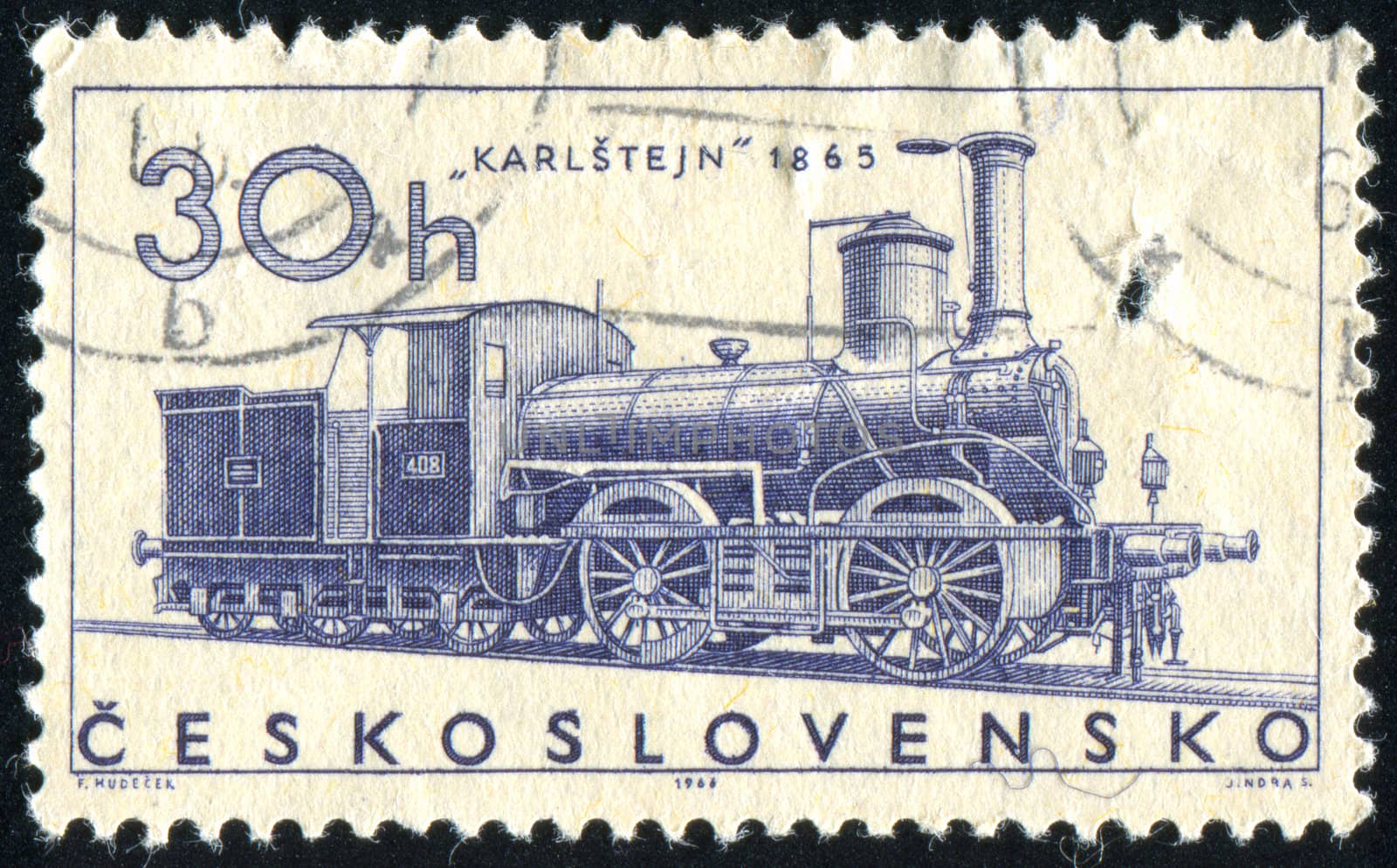 CZECHOSLOVAKIA - CIRCA 1966: stamp printed by Czechoslovakia, shows locomotive, circa 1966