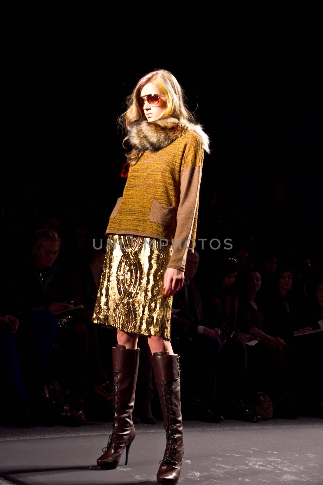 Tracy Reese Runway Model at Fall 2011 Fashion Week at Lincoln Center by photopro