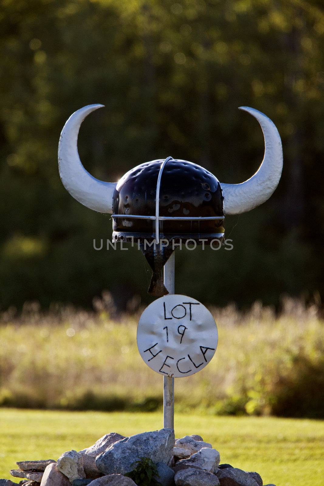 Old Viking Helmet Hecla Island Manitoba Canada by pictureguy