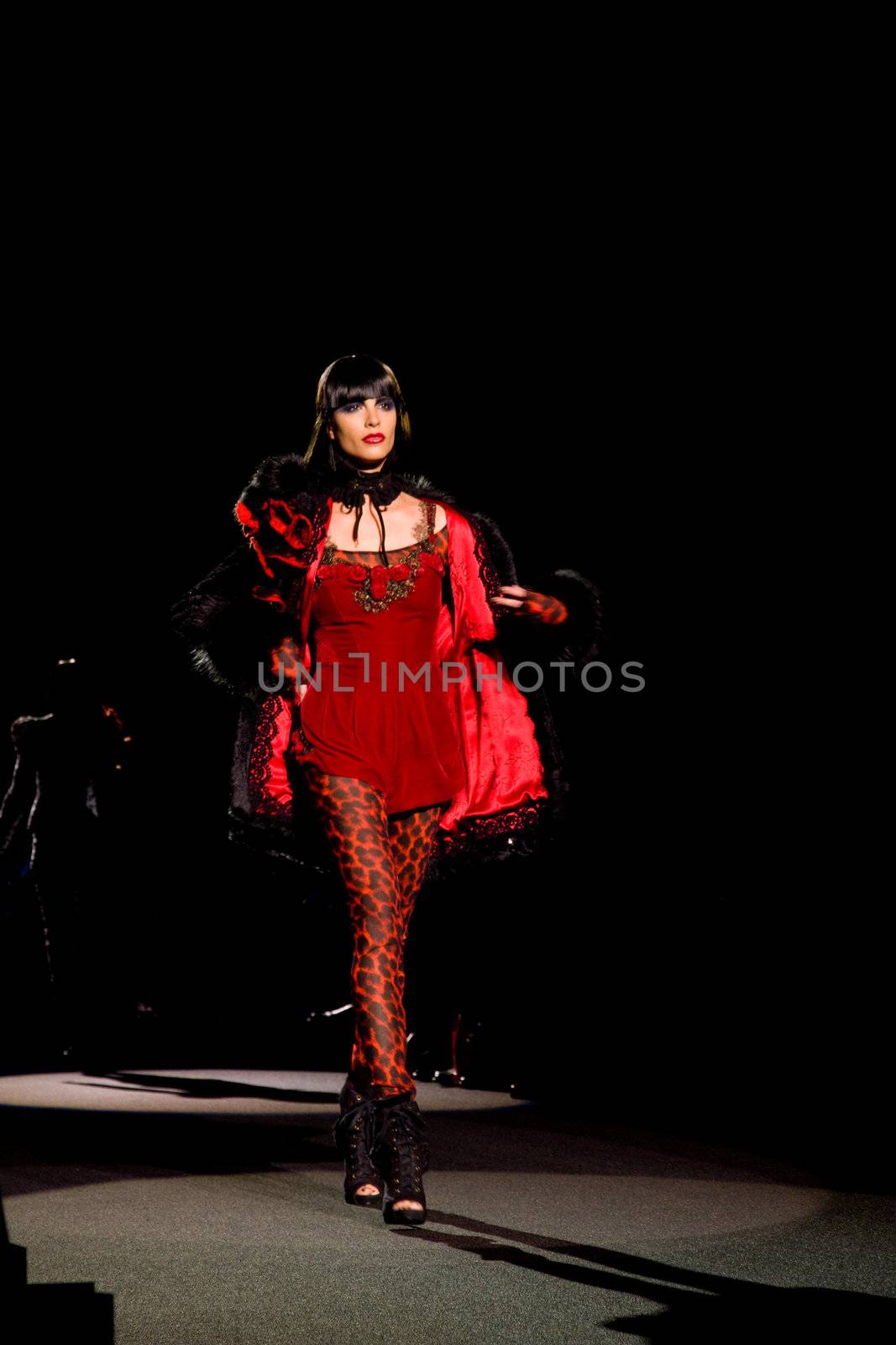 Model at the Betsey Johnson Fall 2011 Collection Runway at Fashion Week New York by photopro
