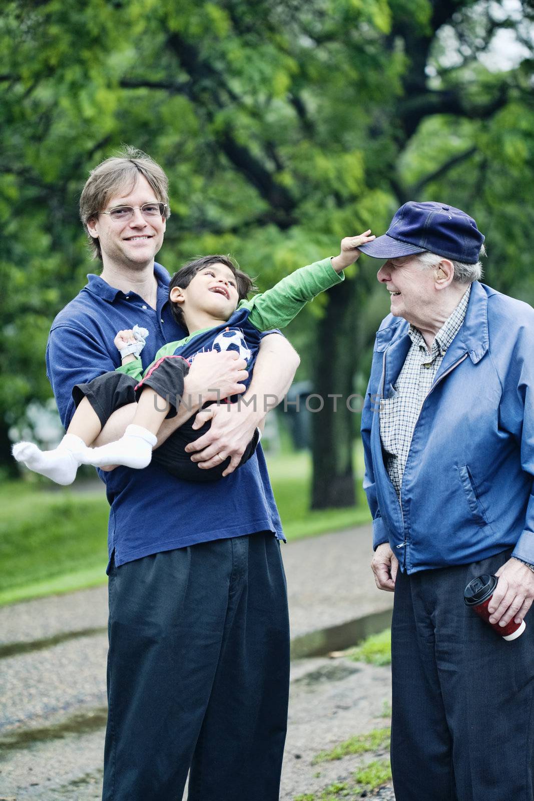 Three generations interacting together