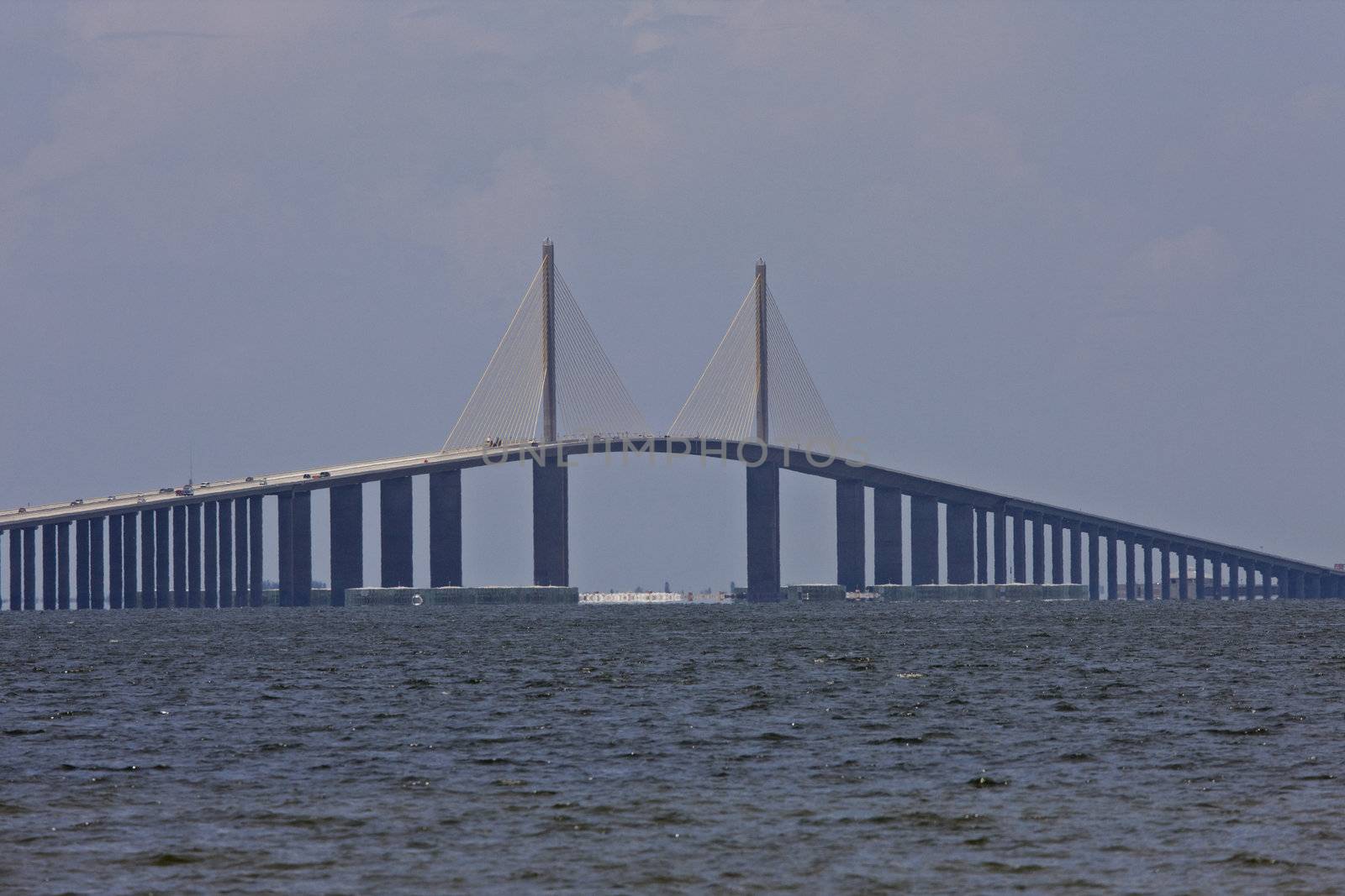 Sunshine Skyway Bridge Tampa Bay Florida by pictureguy