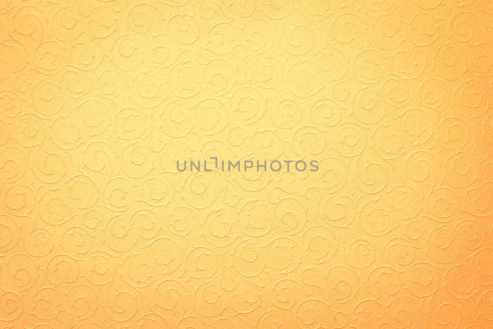 yellow background with round organic ornaments