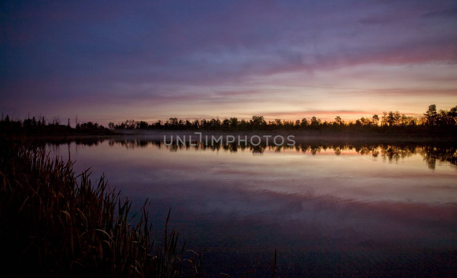 Sunrise on Northern Lakes Manitoba