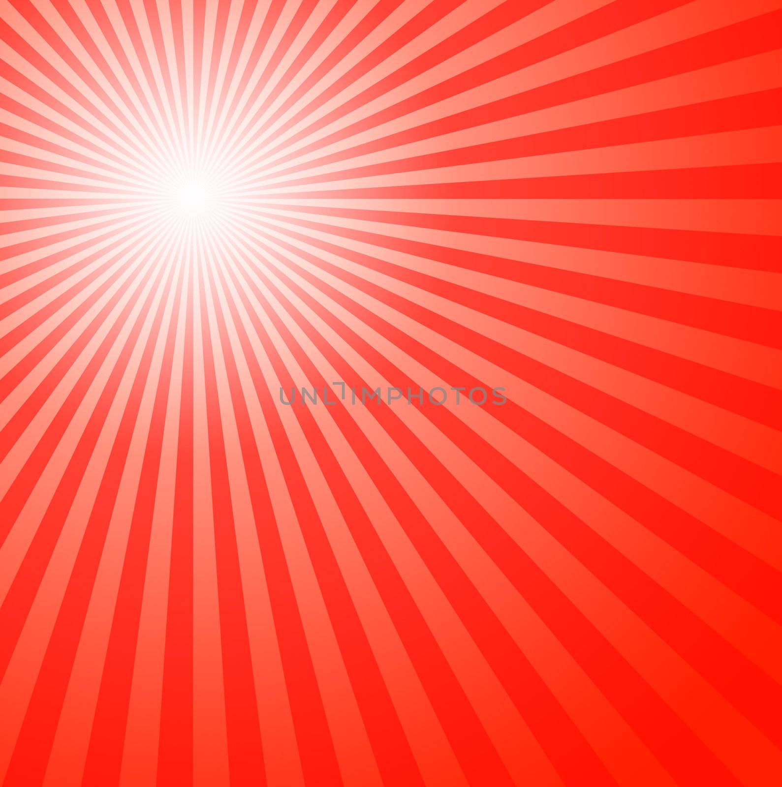 Red summer sun - abstract illustration