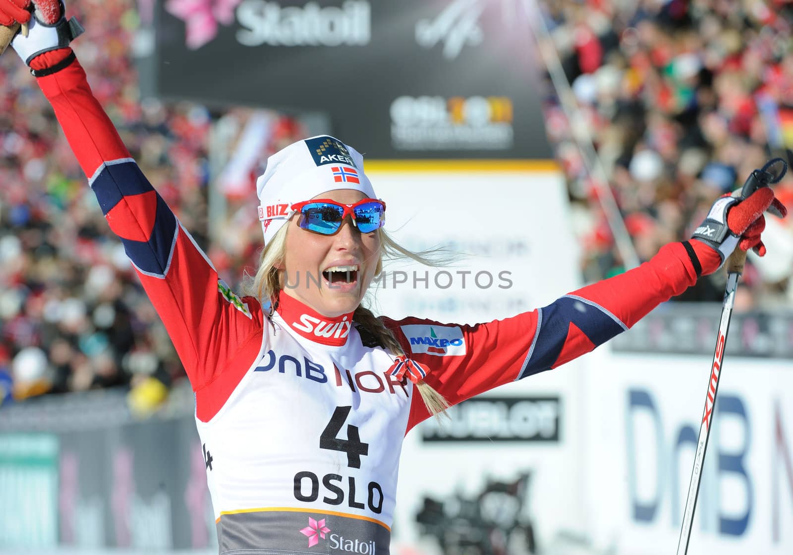 World Champion at 30 km cross country, Therese Johaug. Holmenkollen march 5'th 2011