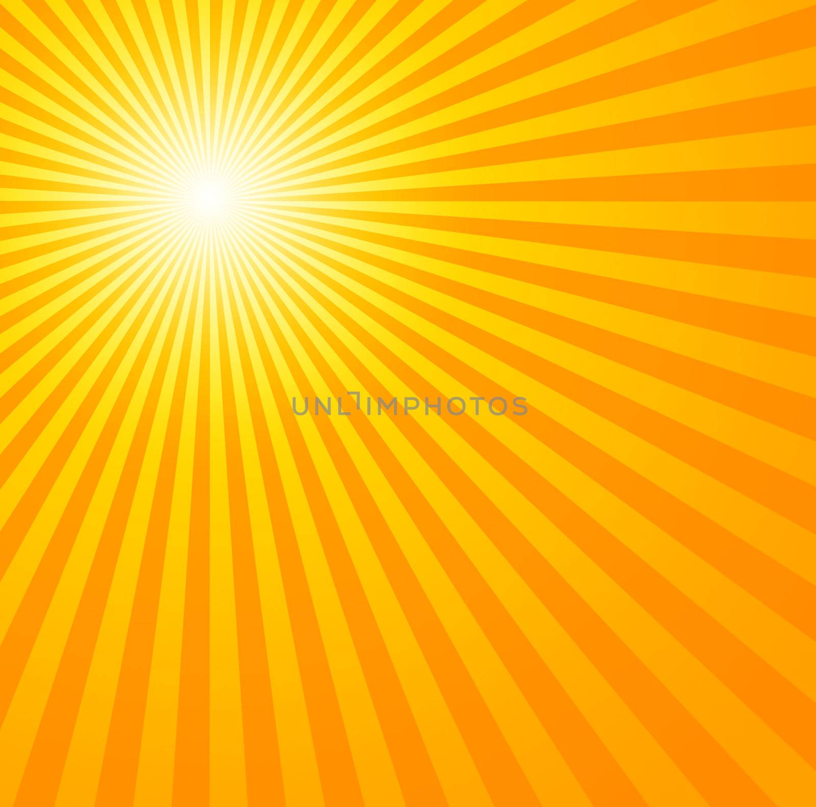 Really hot summer sun - illustration