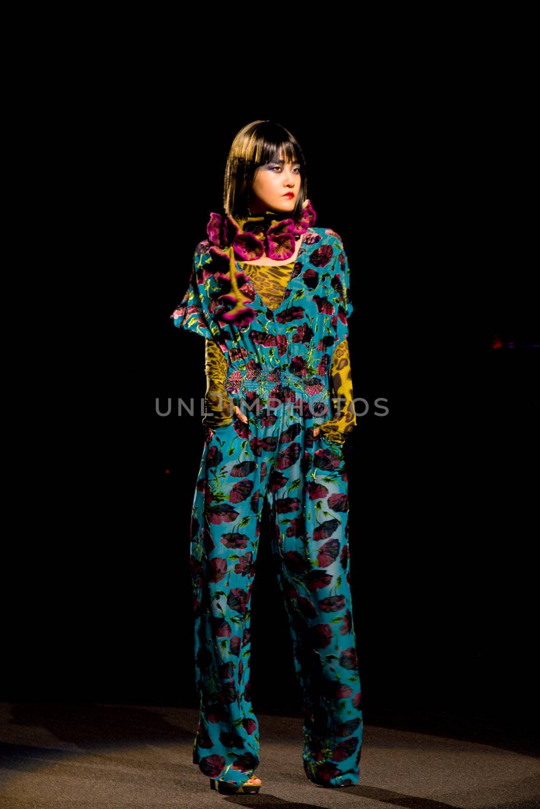 NEW YORK, NY - FEBRUARY 14: A model walks the runway at the Betsey Johnson Fall 2011 fashion show during Mercedes-Benz Fashion Week at The Theatre at Lincoln Center on February 14, 2011 in New York City. (Photo by Diana Beato)