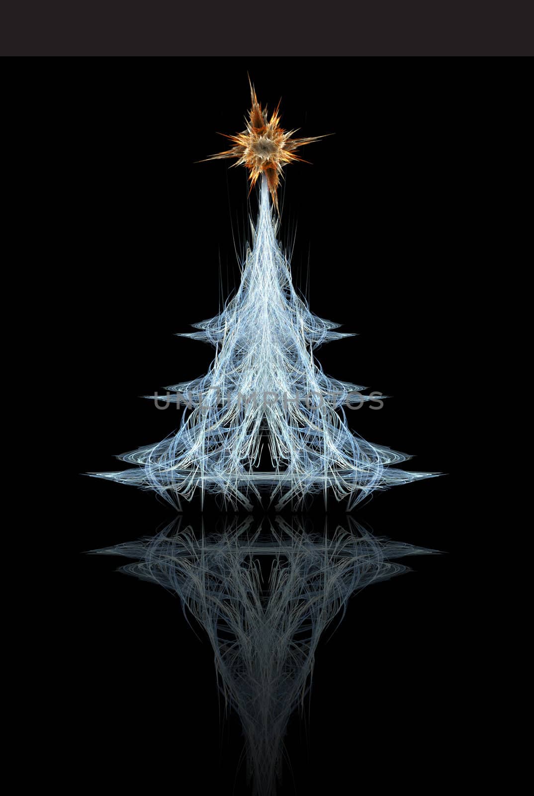 Fractal Christmas tree with star