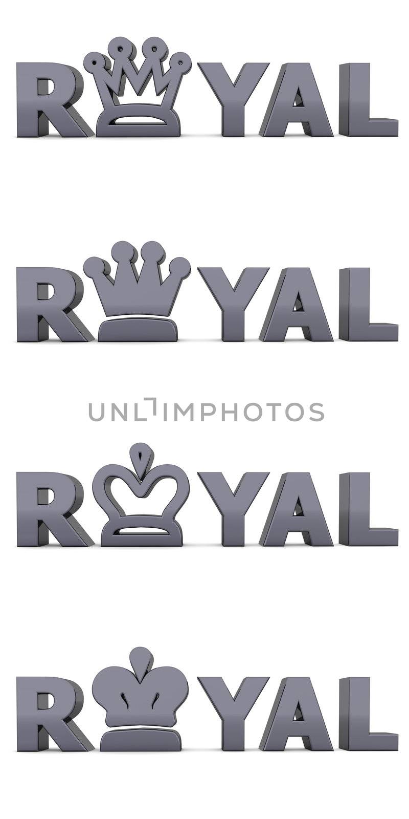 Anthracite Word Royal - Crowns by PixBox