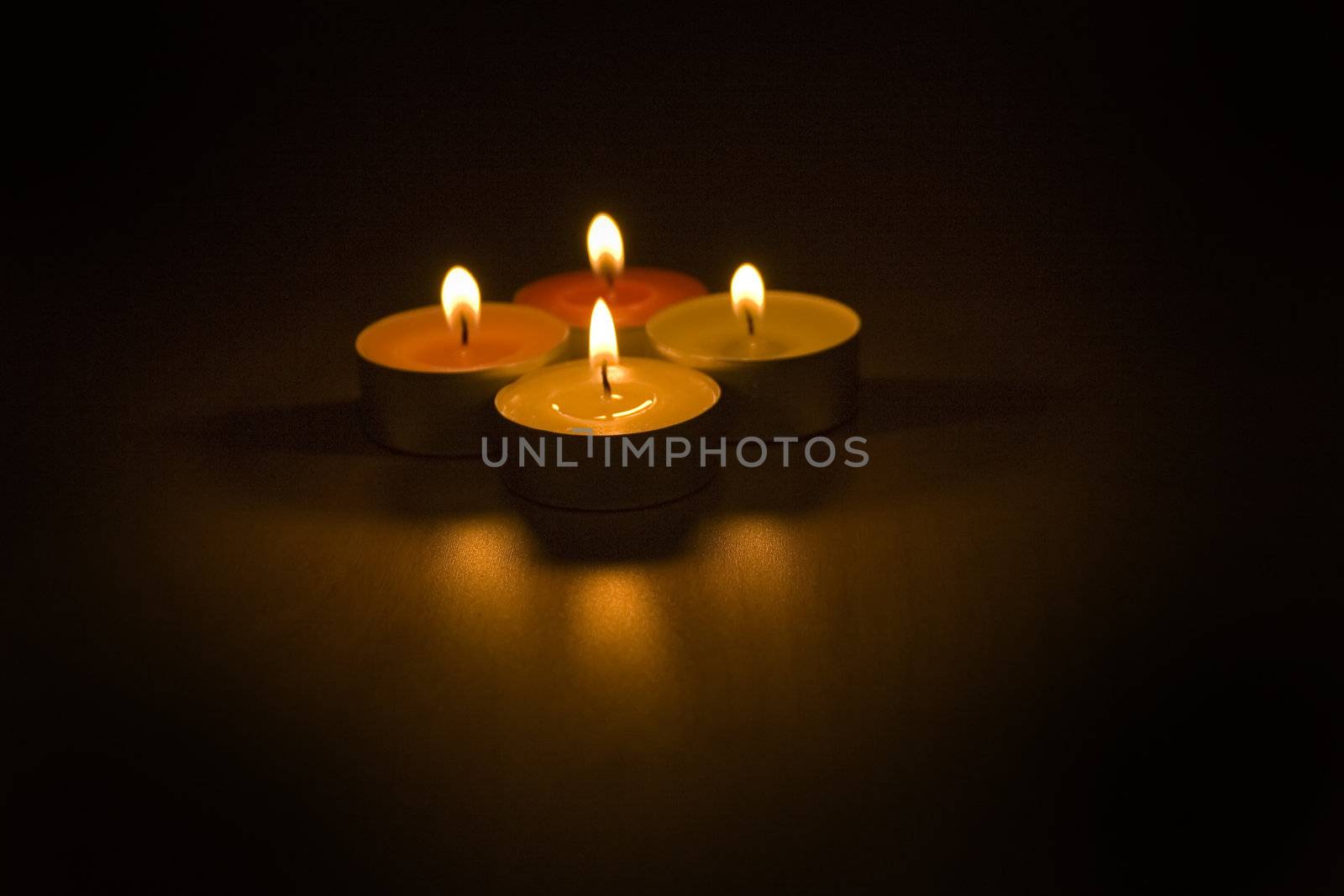 Christmas still life with candles