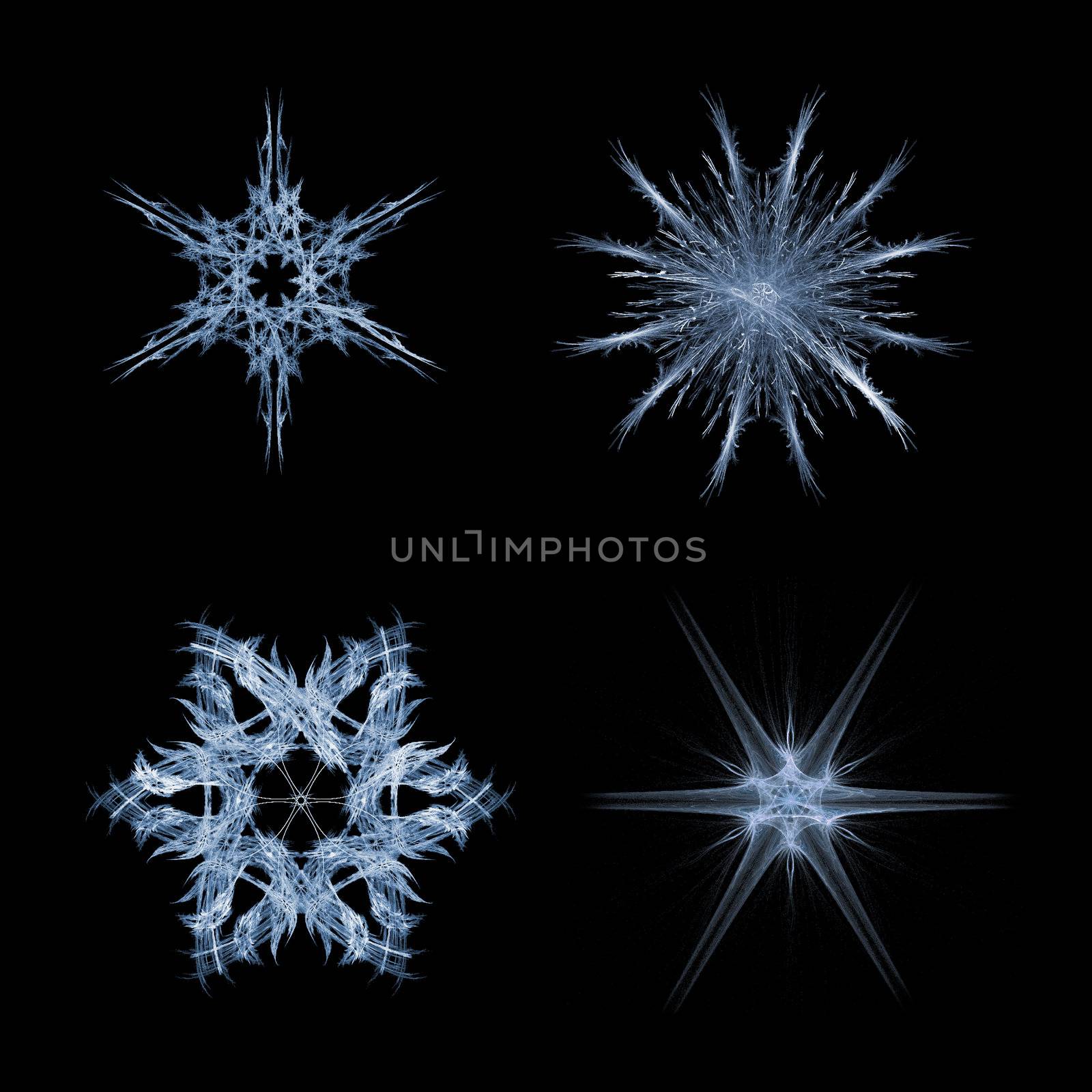 Fractal snow flakes  by orson