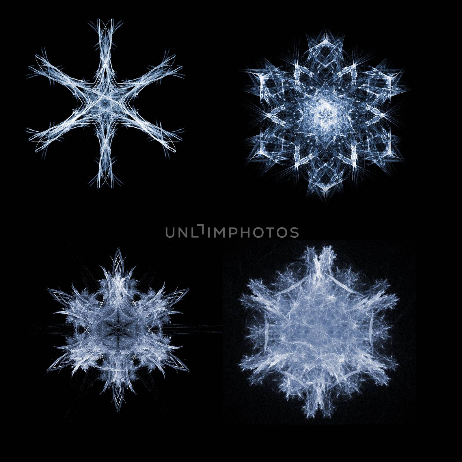 Fractal snow flakes  by orson