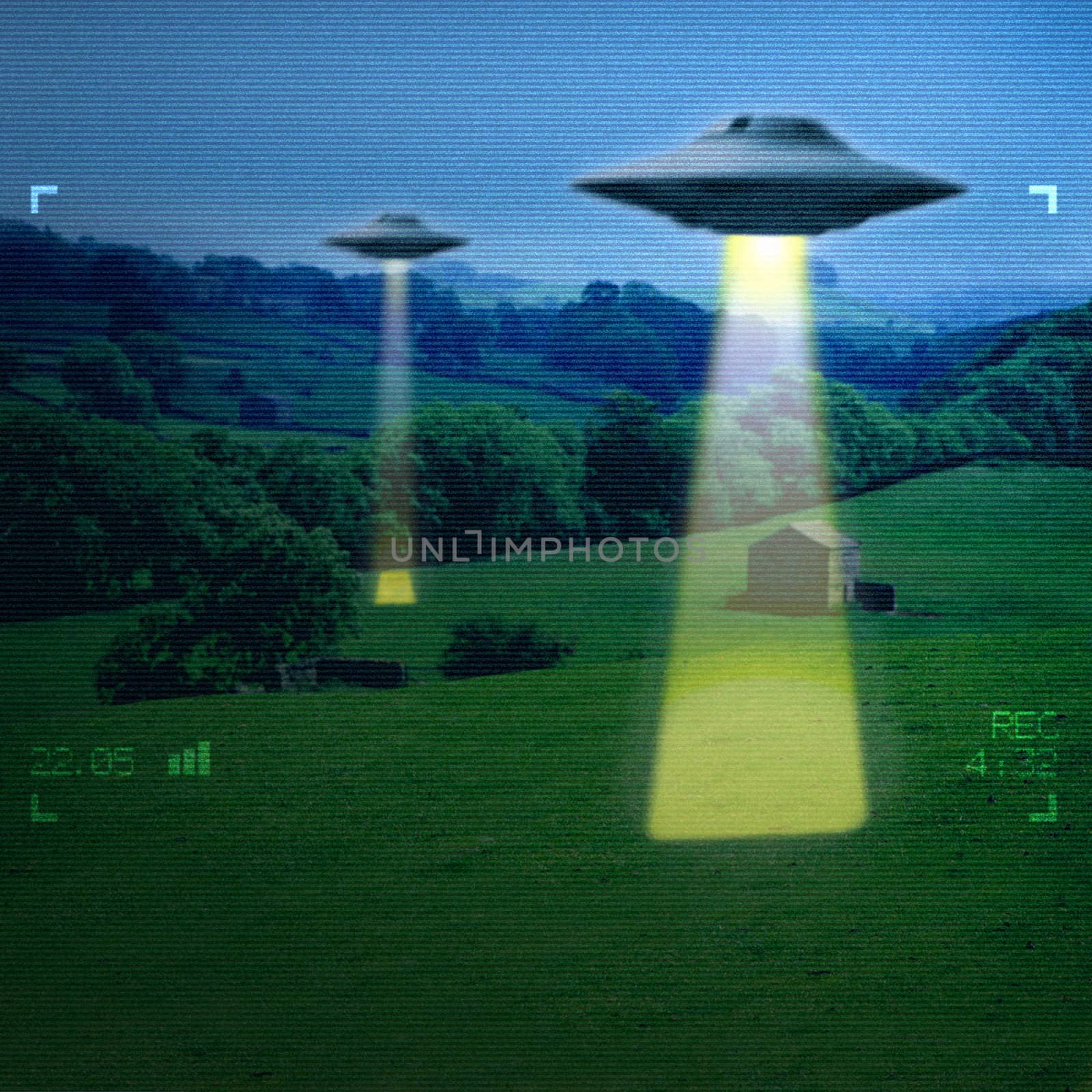 UFO in a meadow by watchtheworld