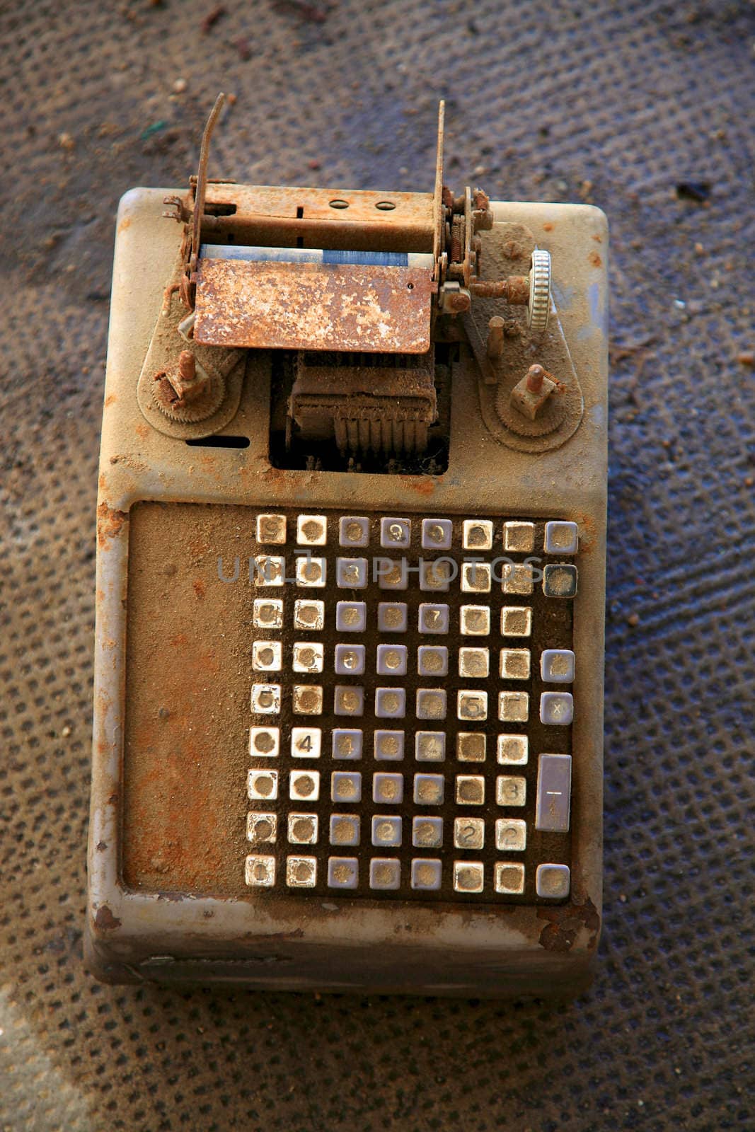 Old Calculator in a old factory in Luderitz - Namibia
