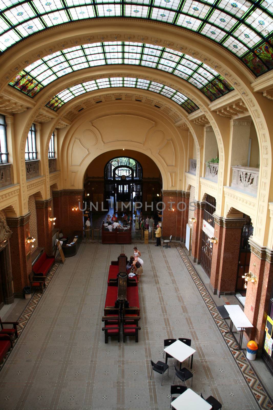 Entrance of Széchenyi Thermal Bath in Budapest City Park.