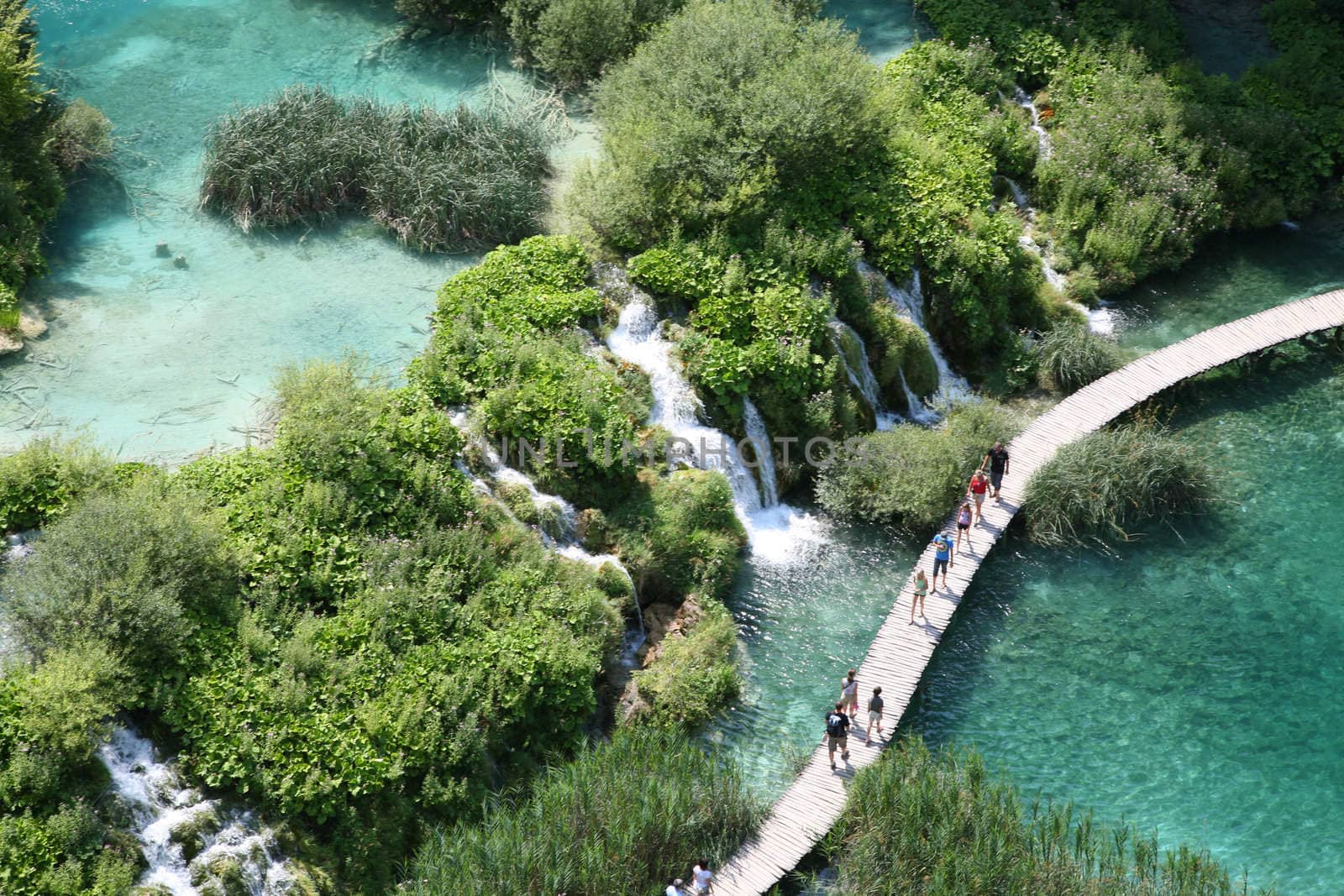 The Plitvice Lakes in the Plitvice Lakes municipality, in the mountainous region of Lika. by watchtheworld