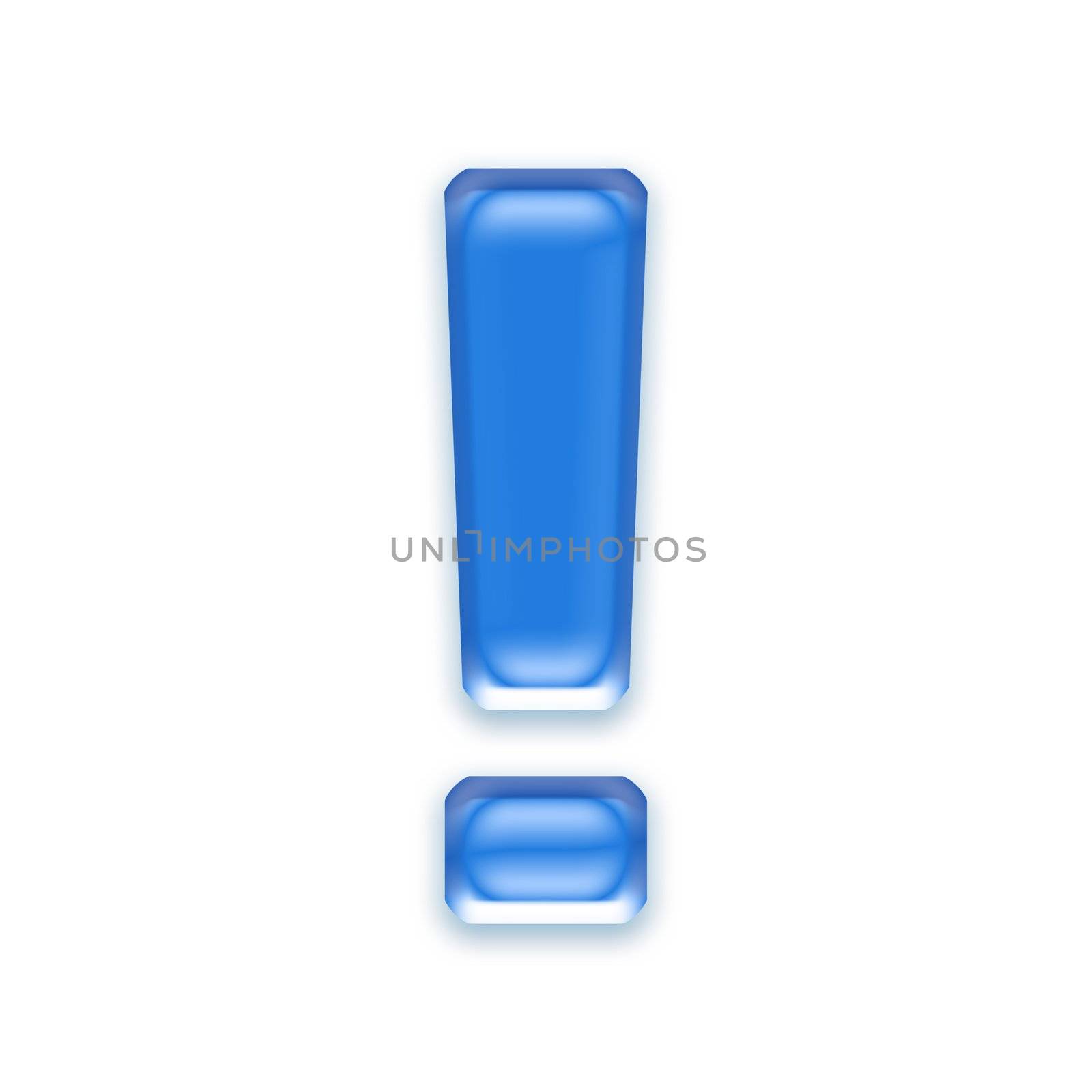 Aqua exclamation point isolated on a white background by chrisroll