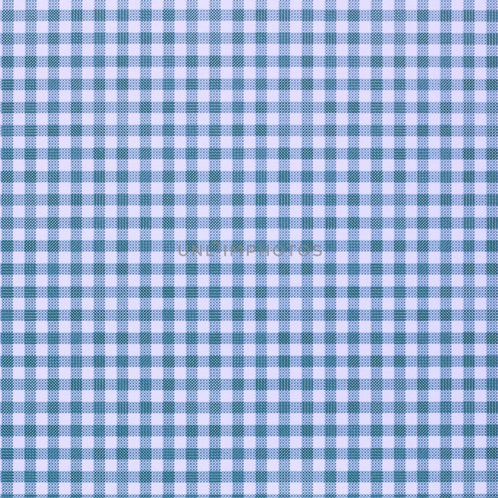 blue checkered rural tablecloth background by viktor_cap