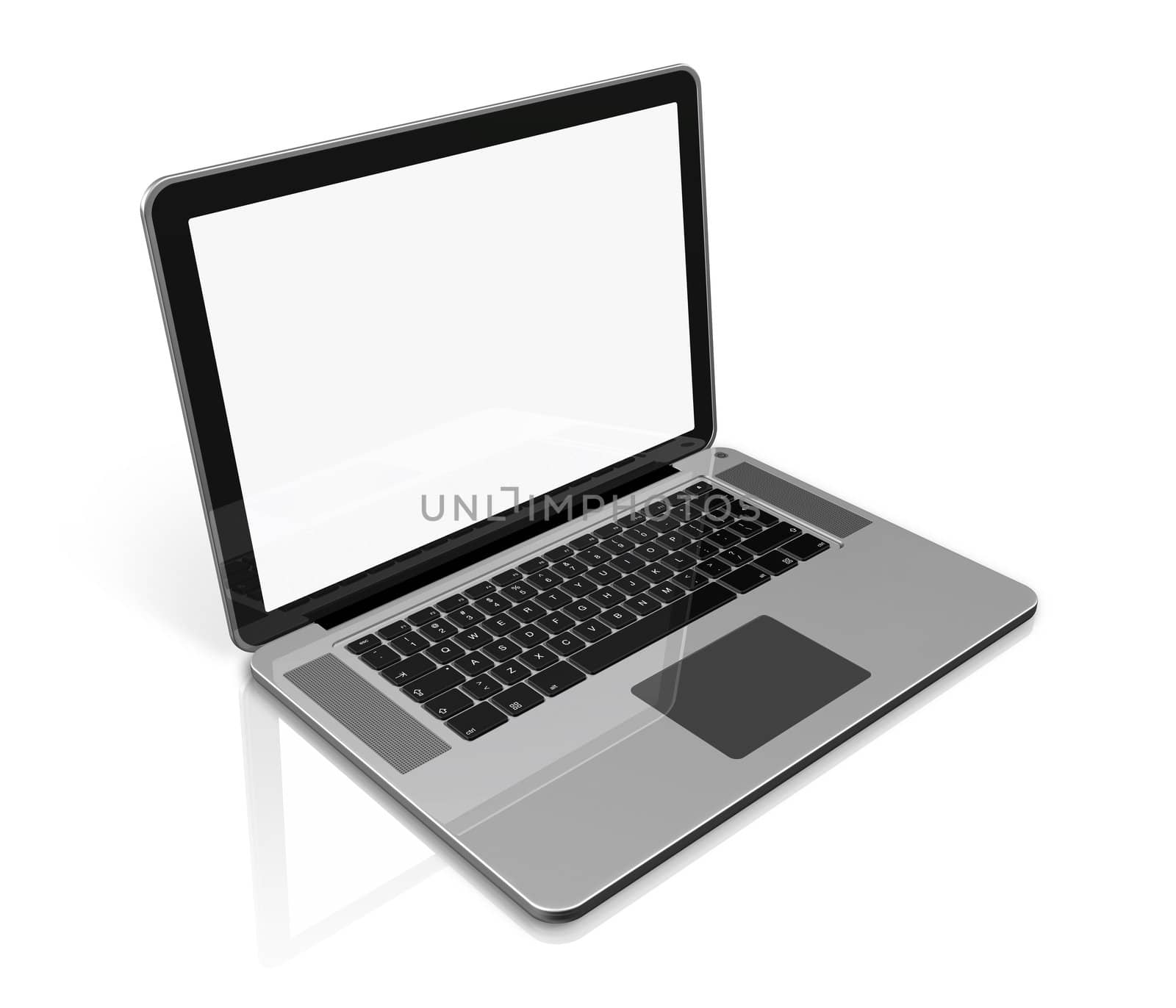 Laptop computer isolated on white by daboost