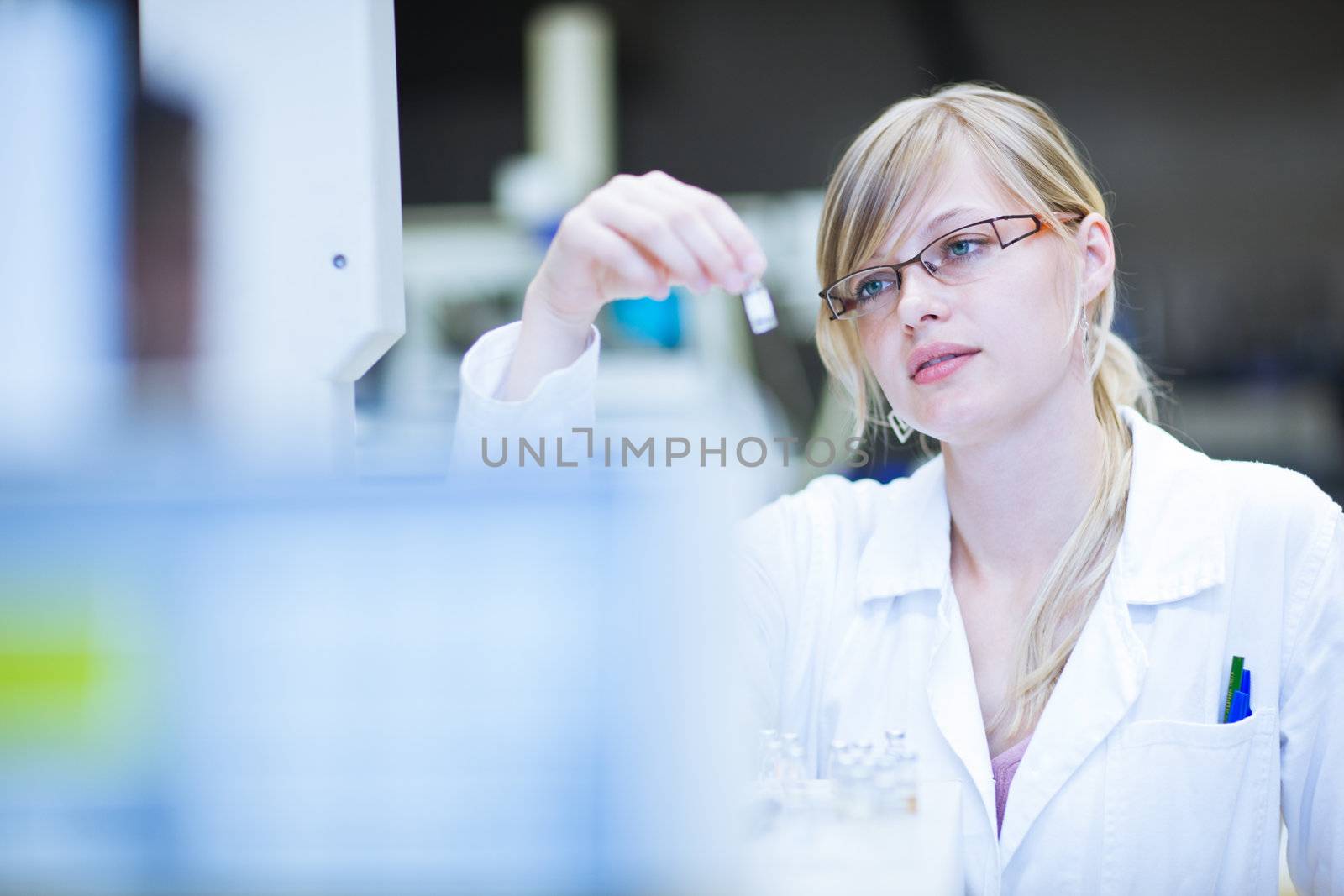 portrait of a female researcher/chemistry student by viktor_cap
