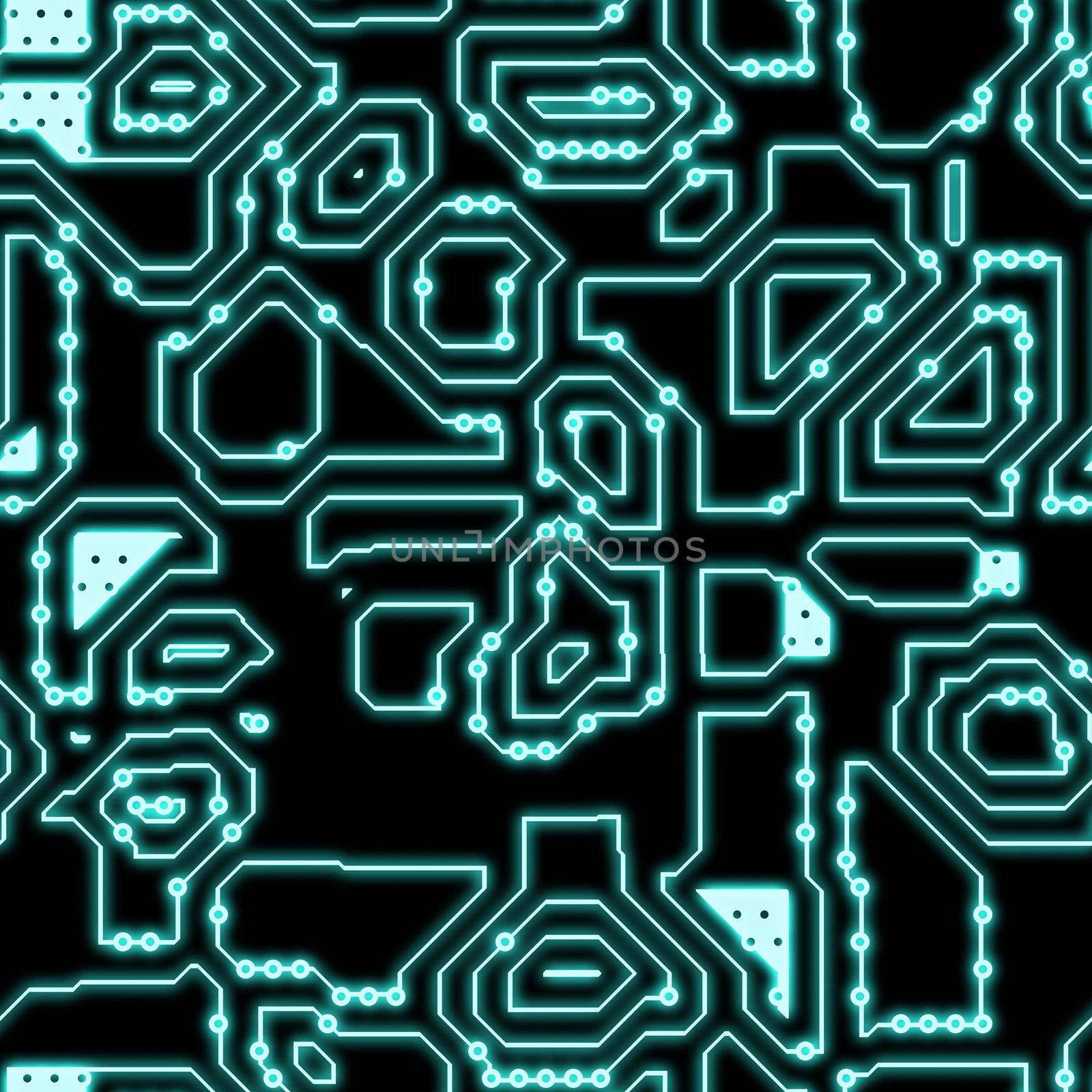 Seamless Circuitry Background as a Texture Art