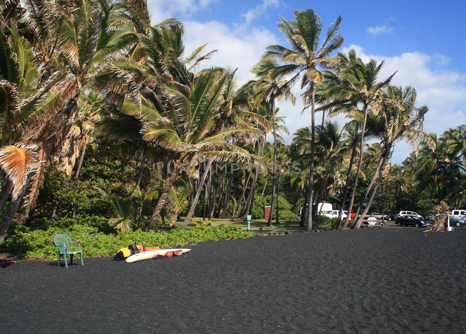 Hapuna black sand beach Hawaii by njene