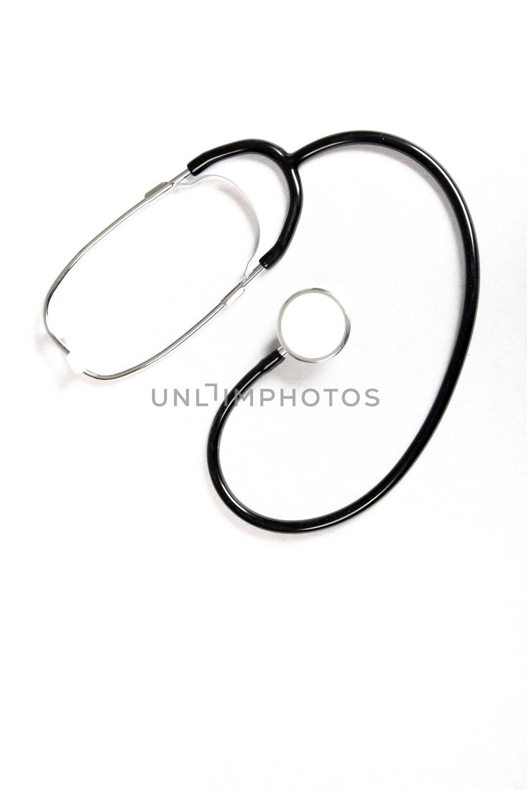 A stethoscope on white background
