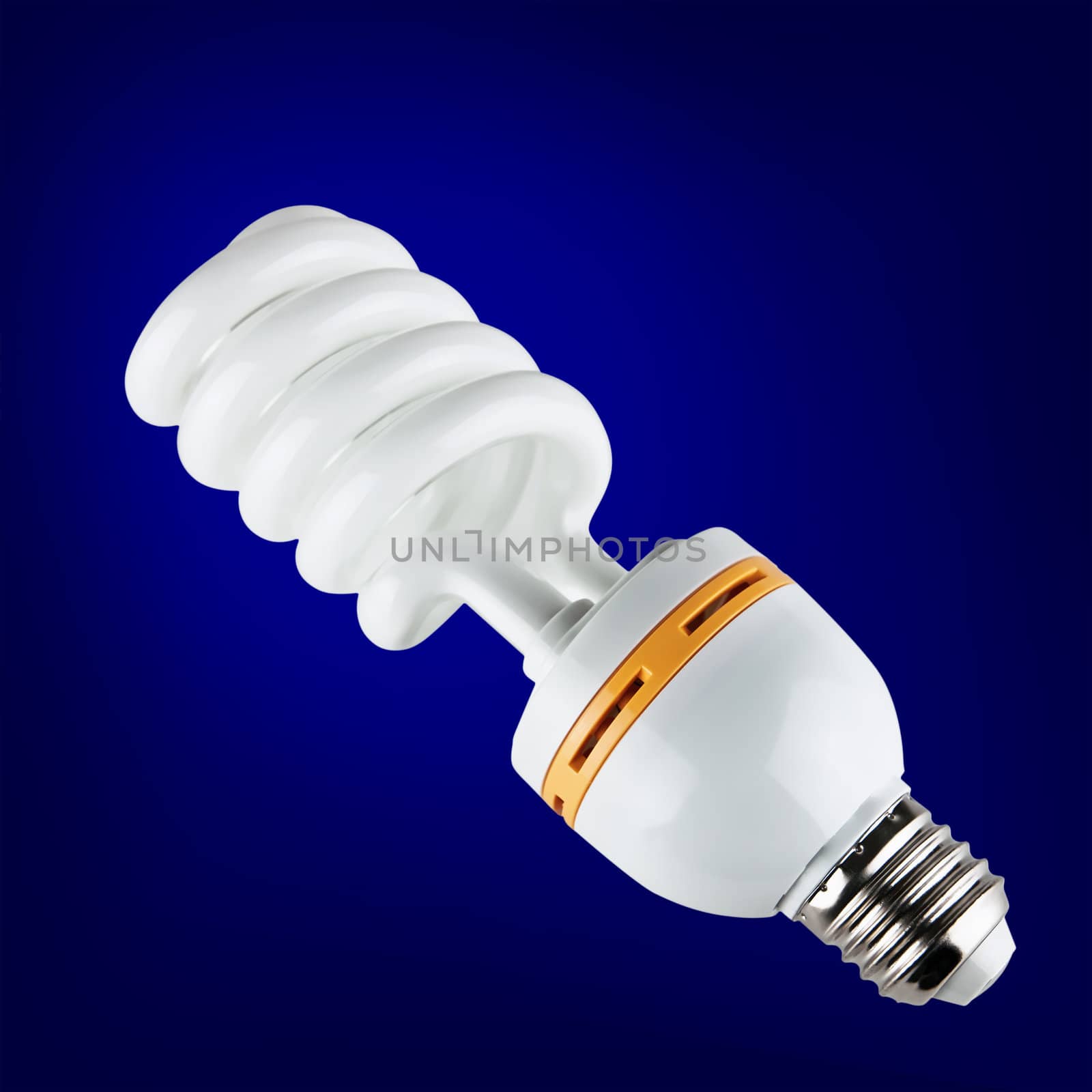 economic light bulb over the blue background 