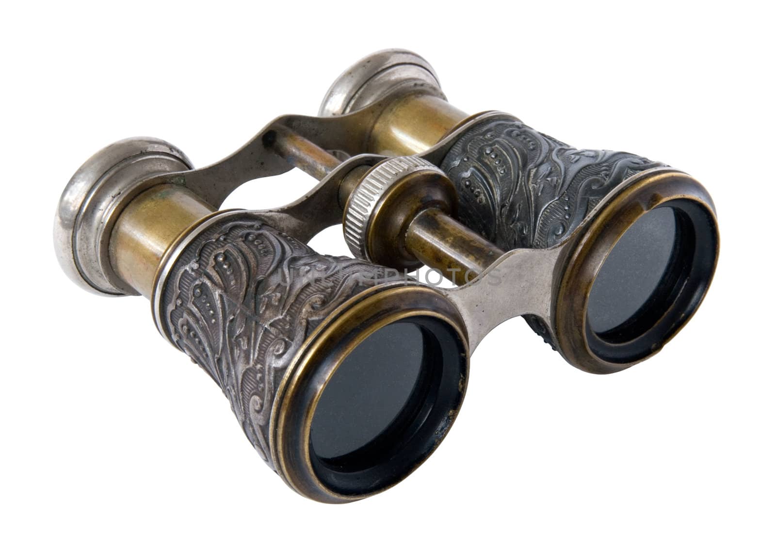old rusty vintage metal binoculars