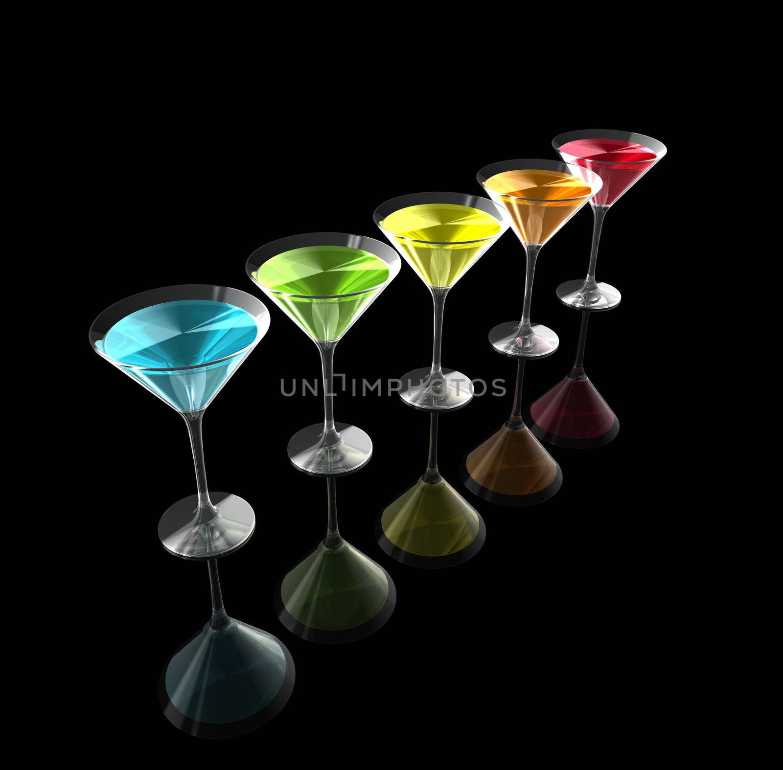 3D cocktail glasses by daboost