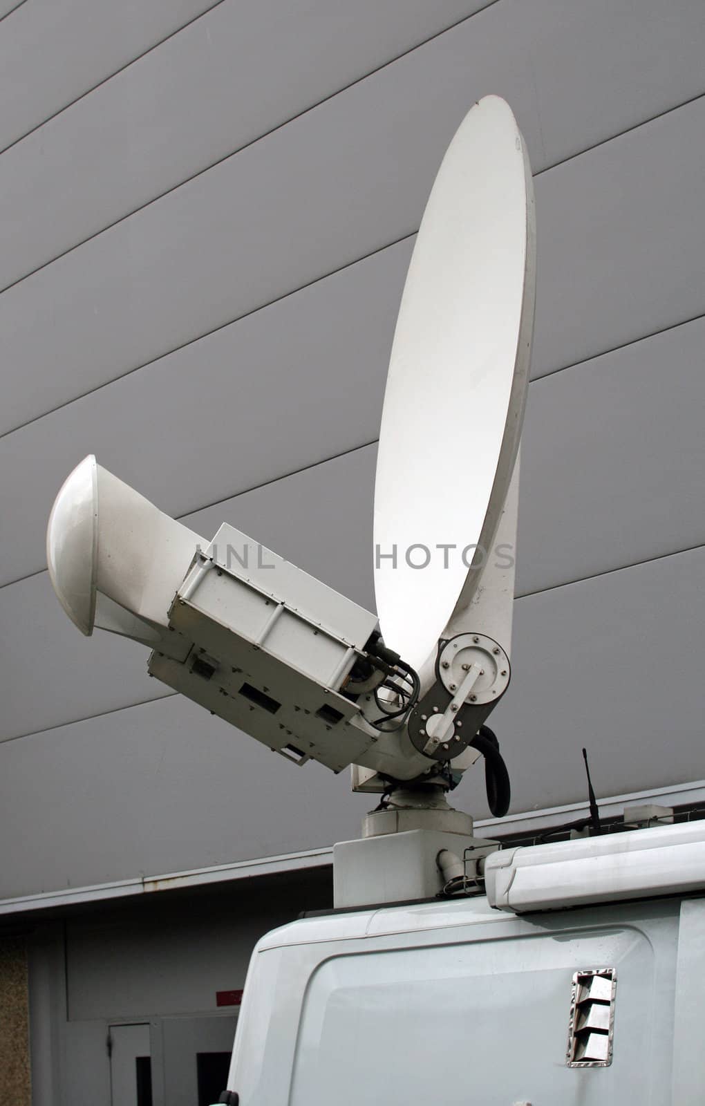 antenna relay on a truck during a  televisions broadcast