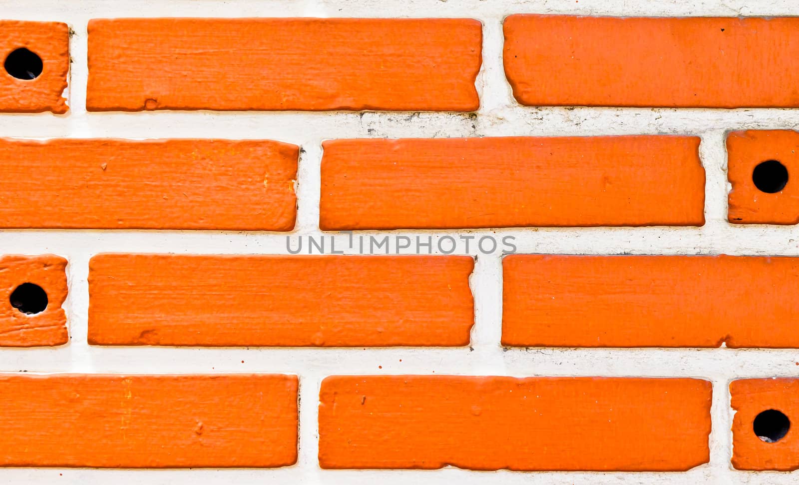 Brick wall, a table format. And squares.