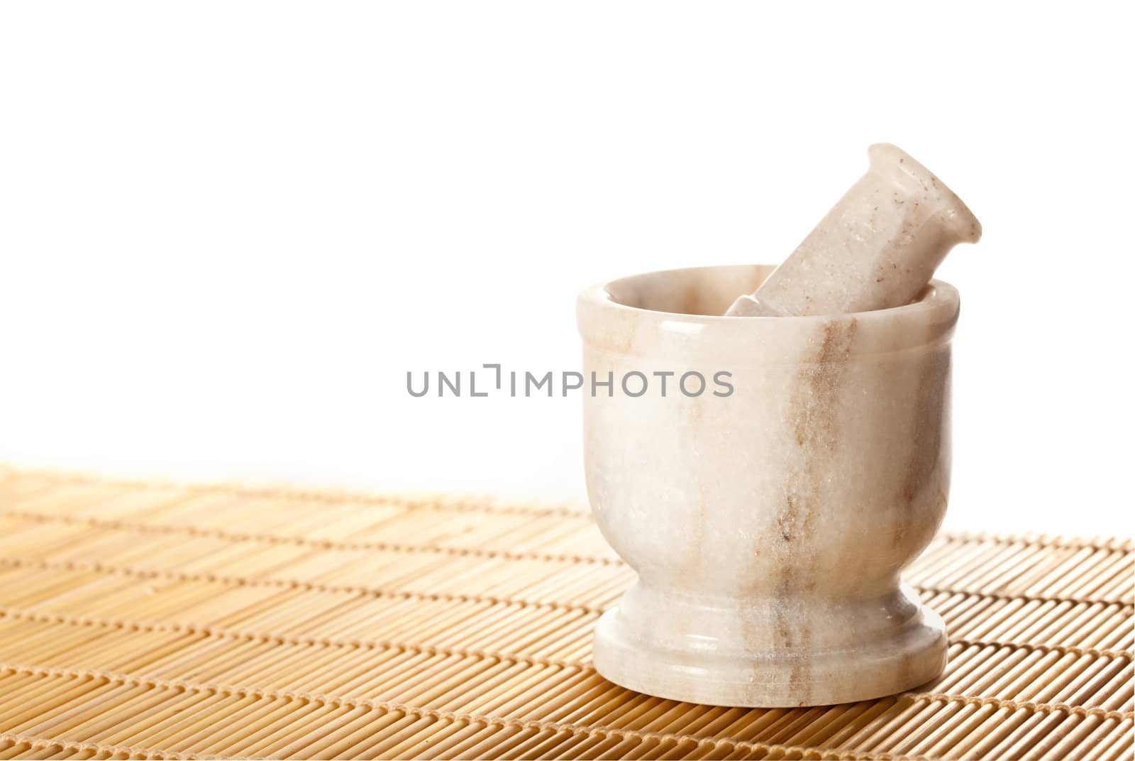 Marble mortar with pestle by dimol