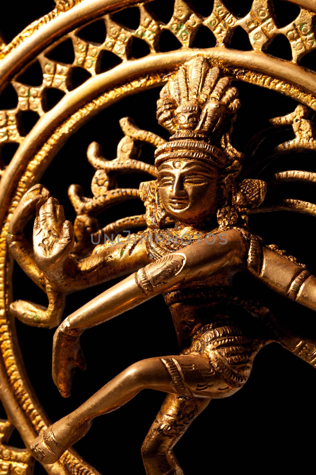 Statue of indian hindu god Shiva Nataraja - Lord of Dance close up