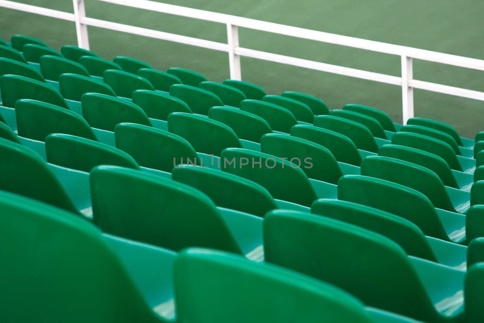Empty seats at tennis arena