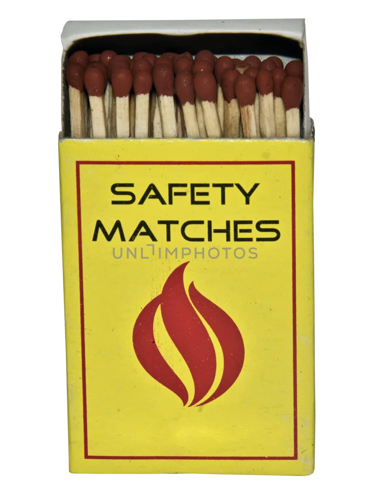 Isolated safety matches on white background