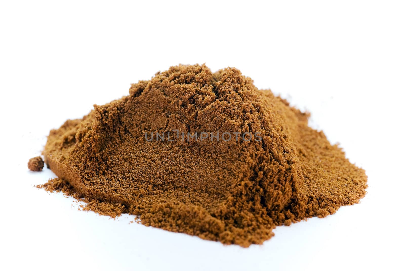 paprika powder on white background