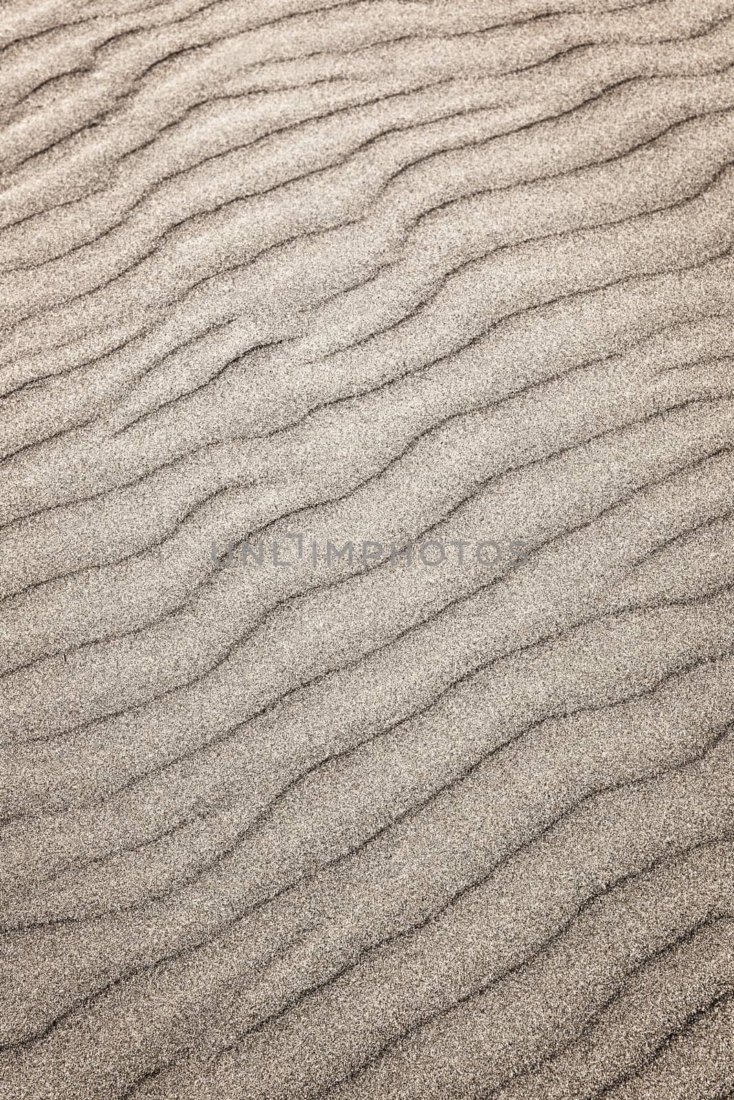 Natural background of sand in ripple wave pattern