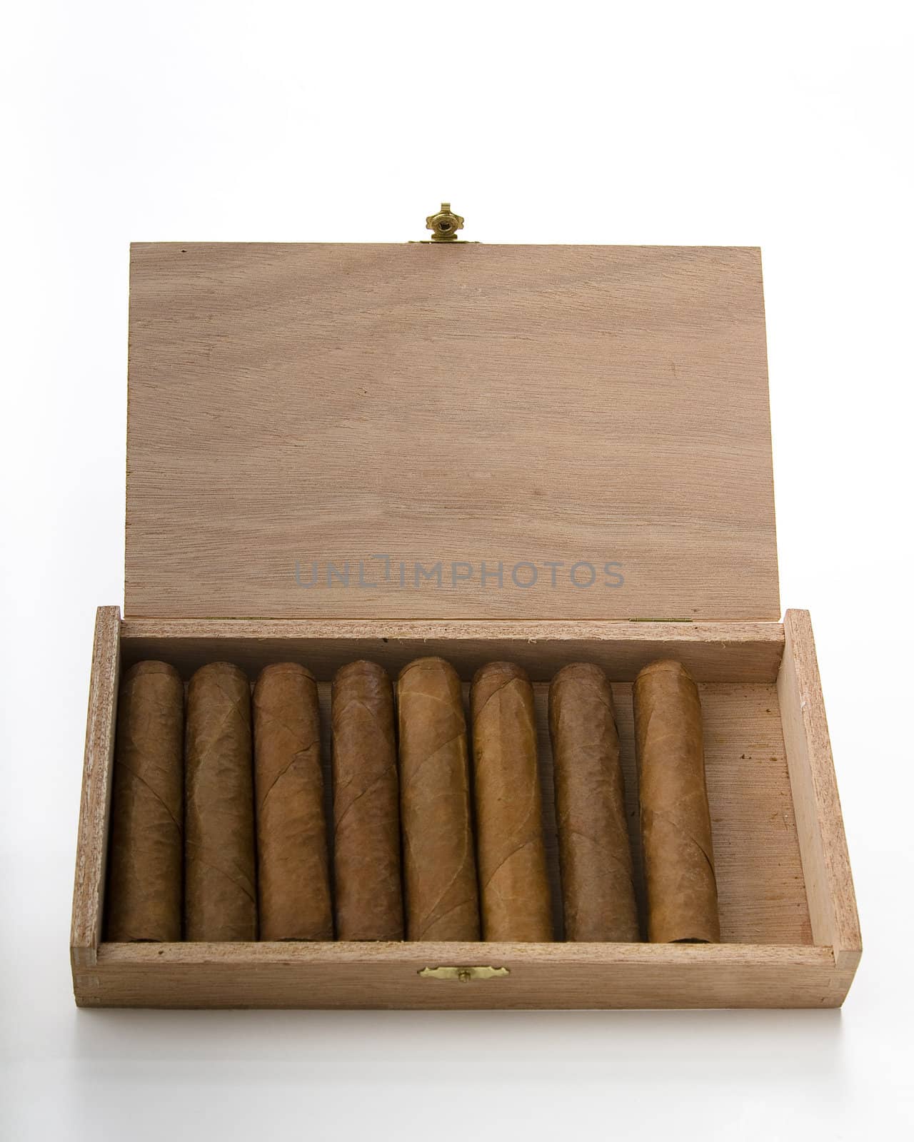 Cuban cigar in a small wood box
