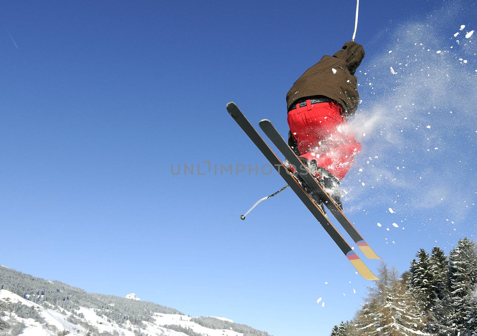 Jumping skier by ventdusud