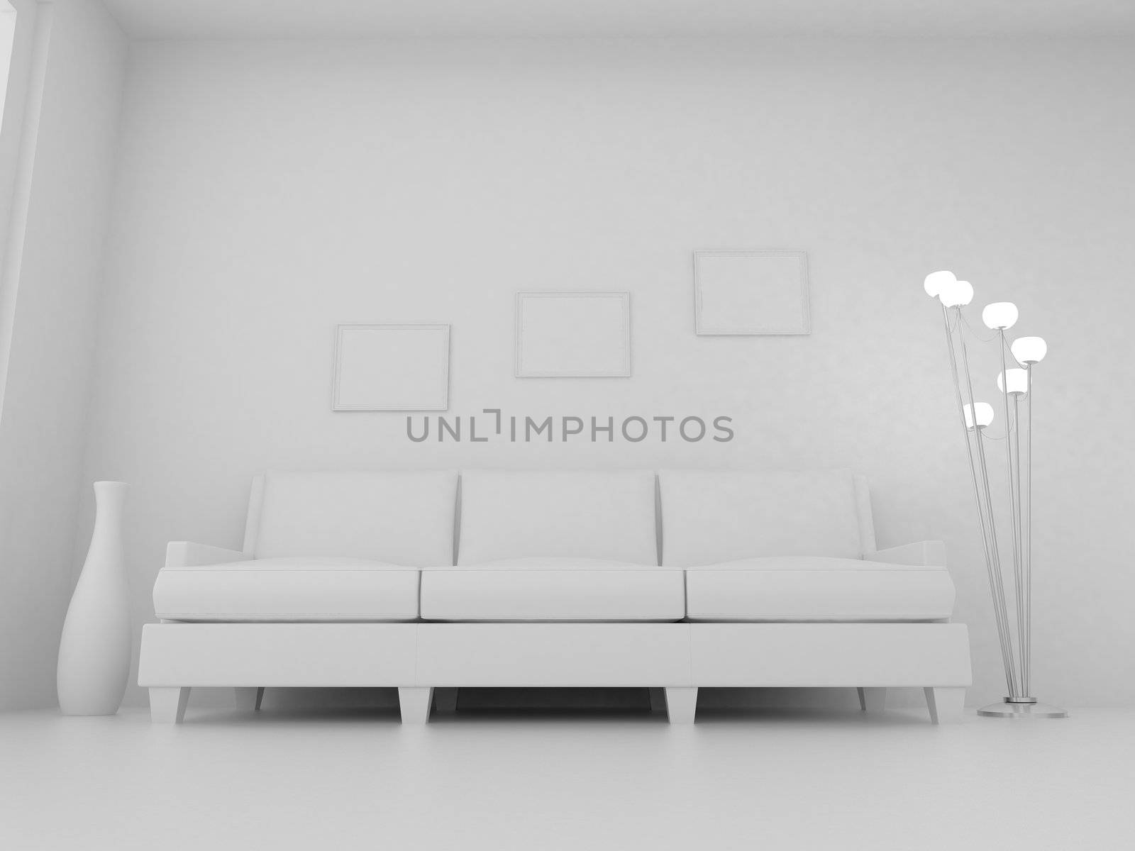 3d render home Interior. High resolution image. Apartments in a modern style.