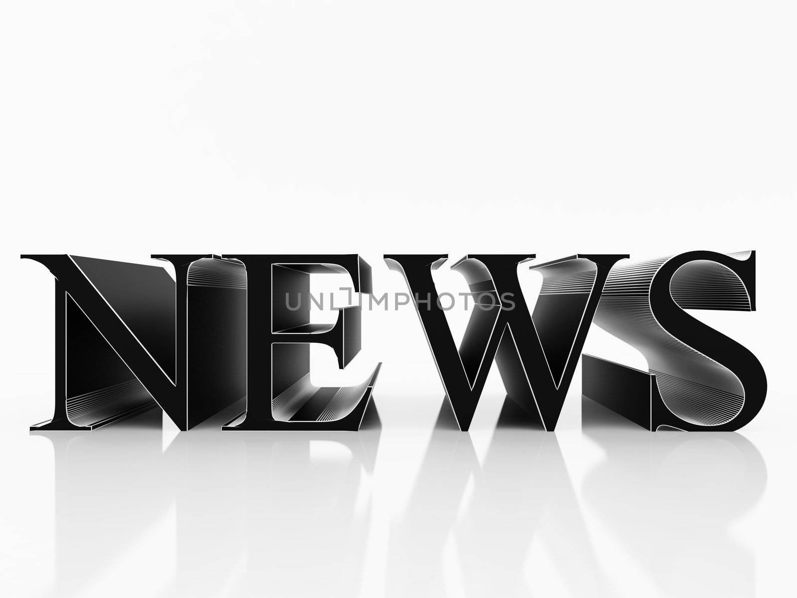 3D rendered illustration of news. High resolution image.