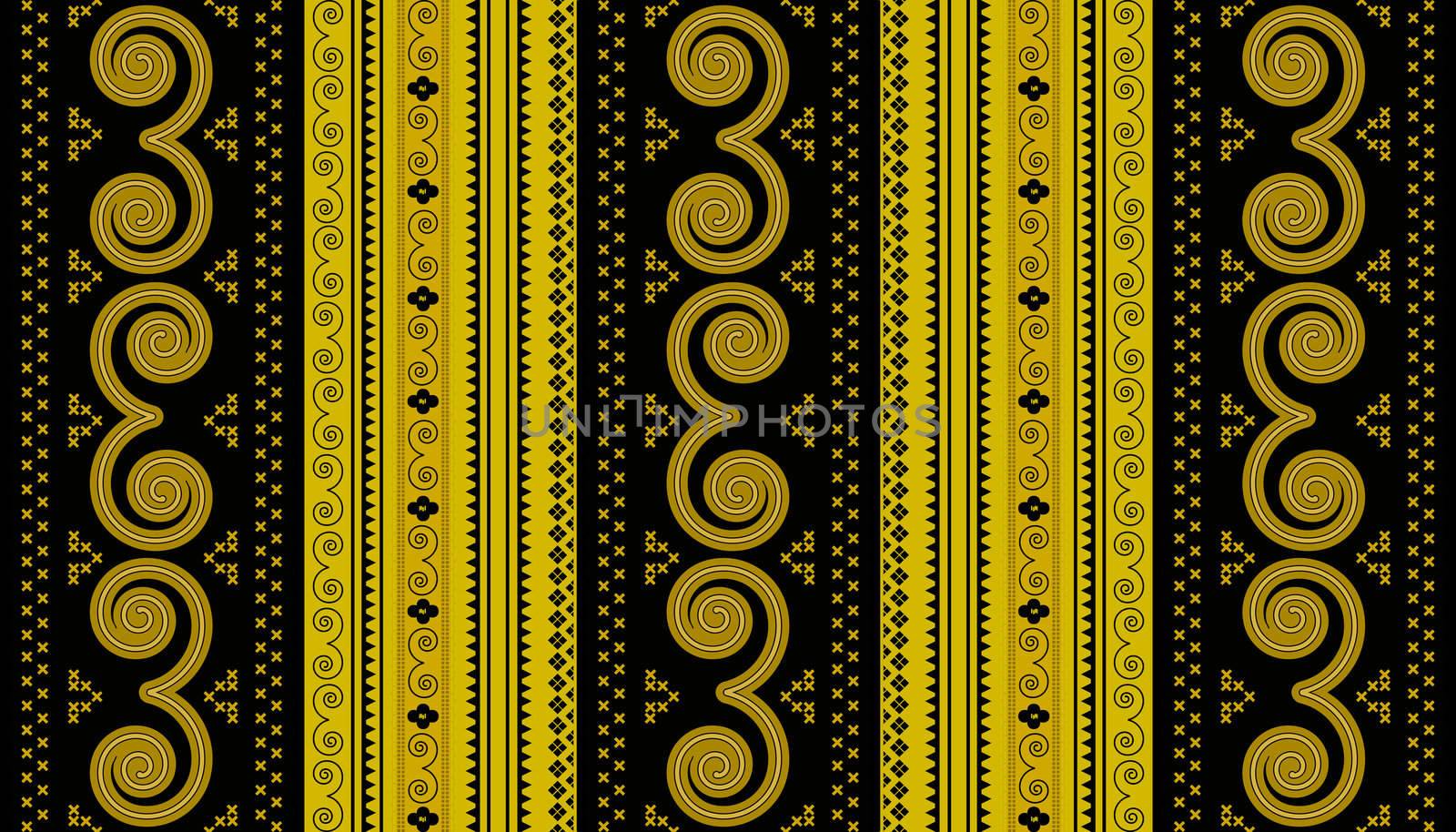 Etnic pattern with geometric shapes