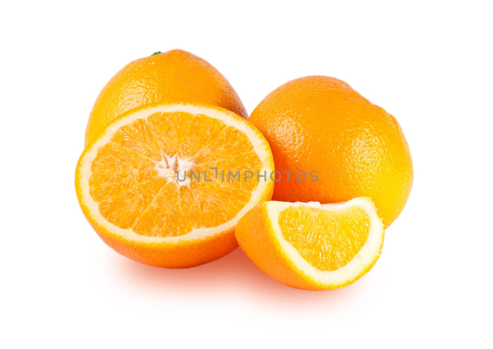 Orange isolated on a white background. Fresh fruits Isolated orange collection.