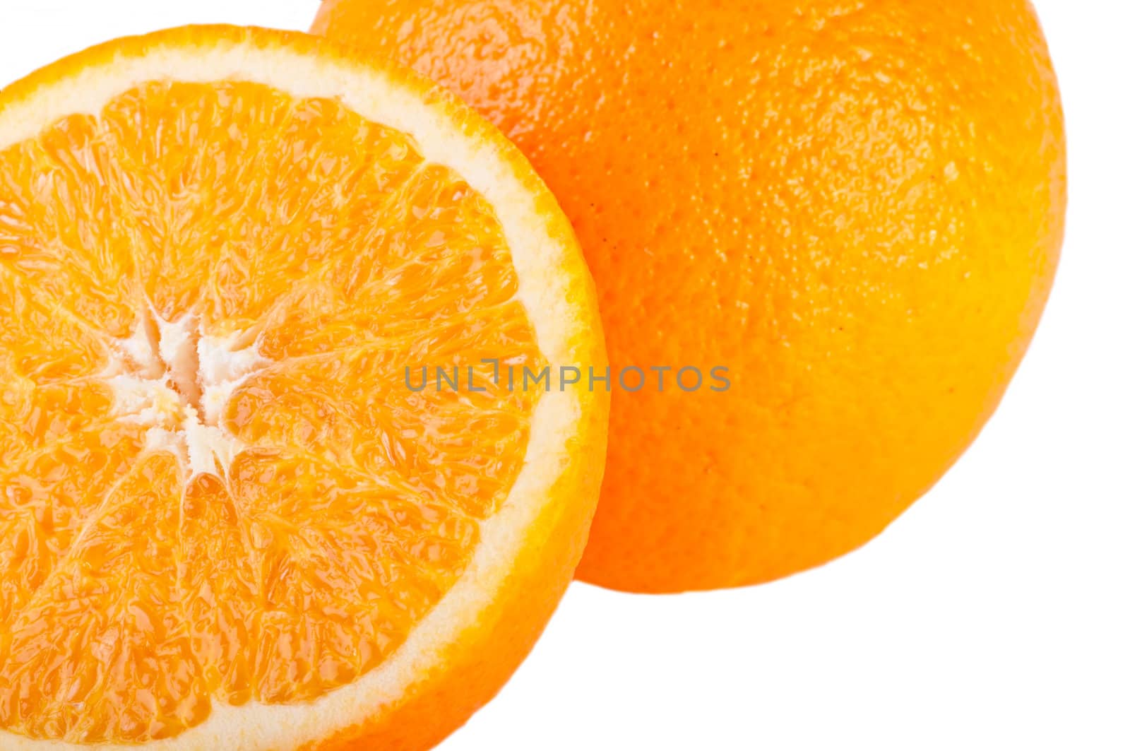 Orange isolated on a white background. Fresh fruits Isolated orange collection.