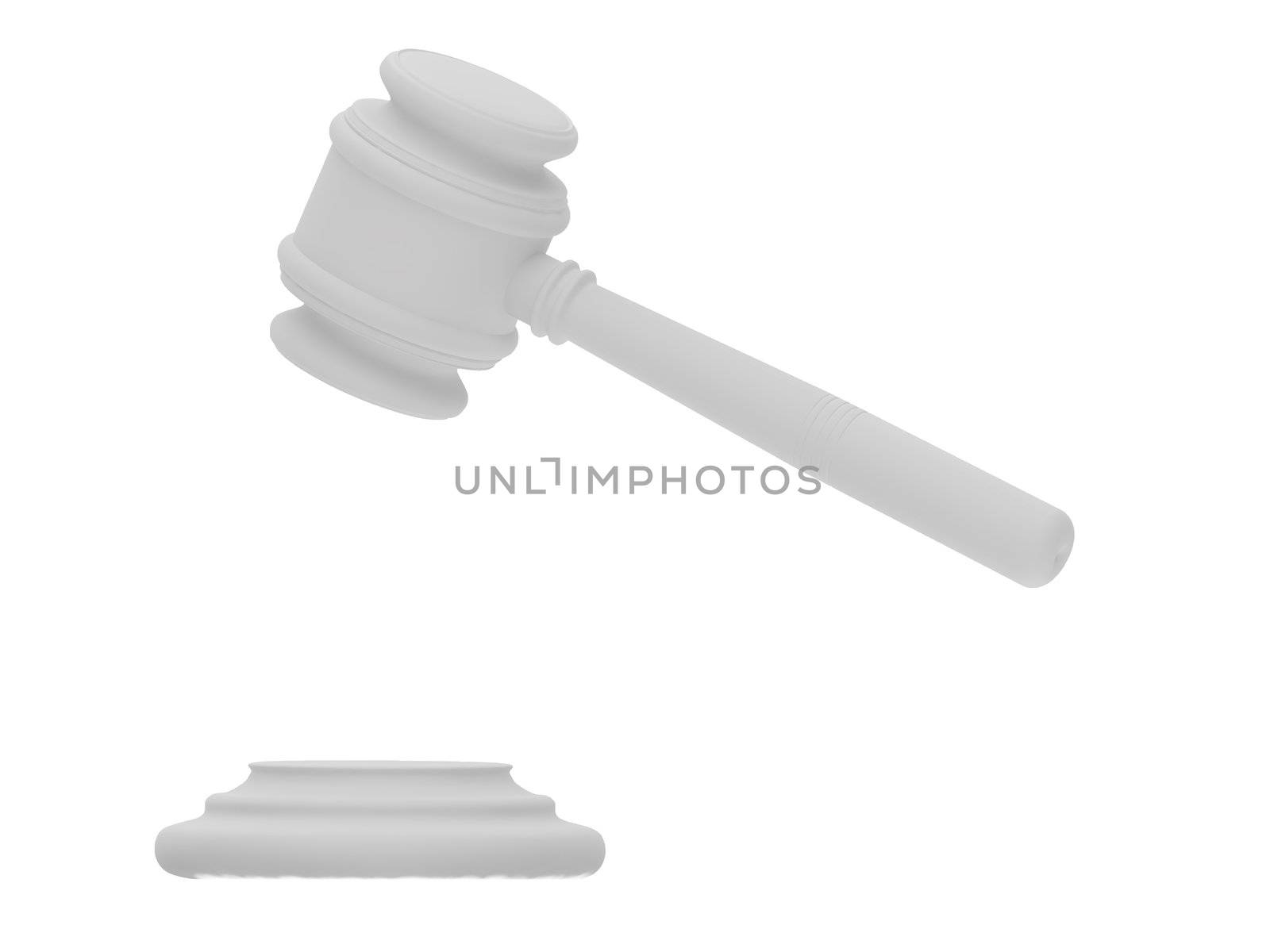 Anvil of the justice. 3d image isolated on white background.